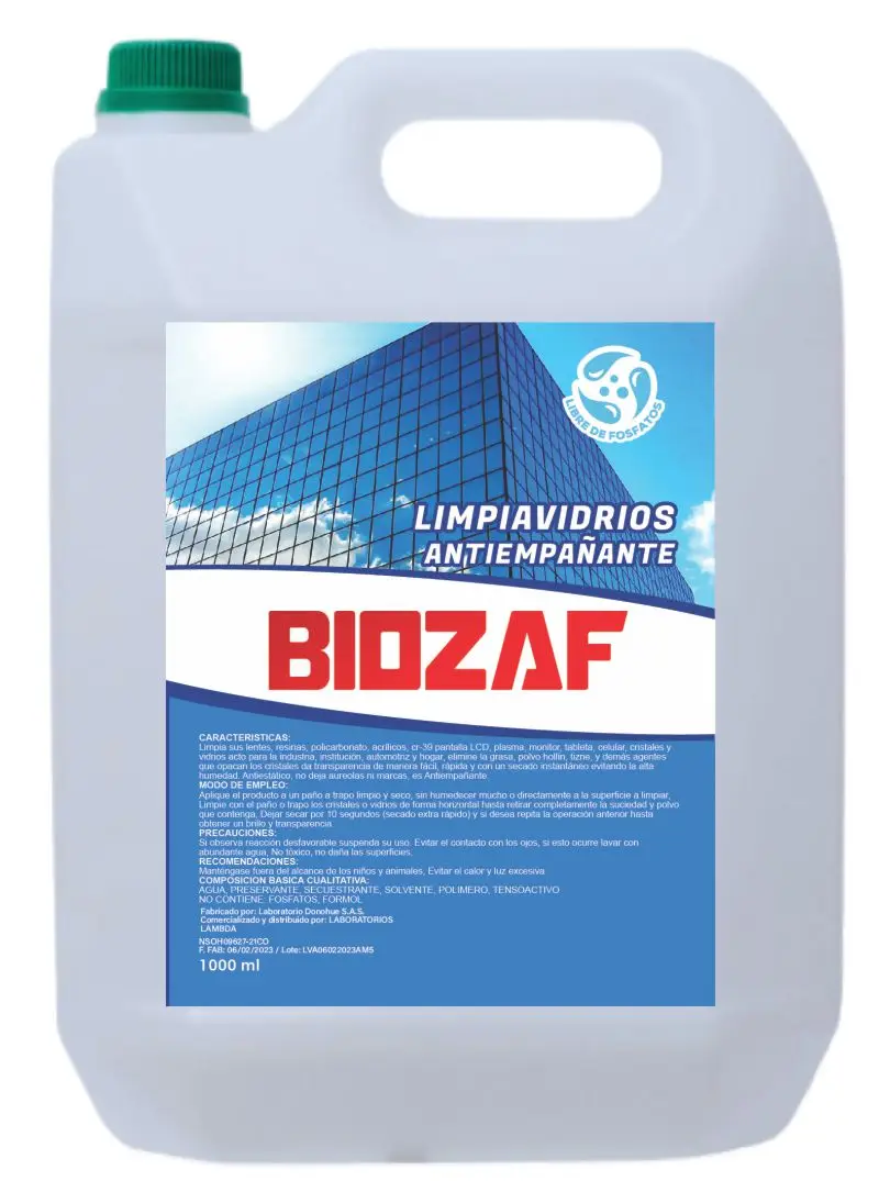 Productos de Limpieza Industrial y HogarLima limpia-vidrios-antiempañante
